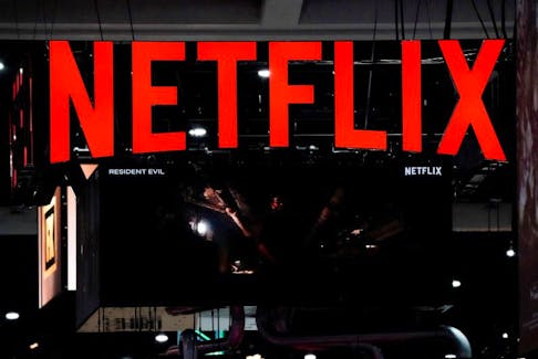 Signage at the Netflix booth is seen on the convention floor at Comic-Con International in San Diego, California, U.S., July 21, 2022.