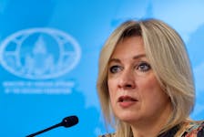 Russian Foreign Ministry spokeswoman Maria Zakharova speaks during a news conference in Moscow, Russia, April 4, 2023.