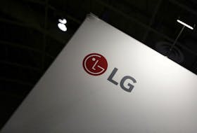 The logo of South Korean multinational electronics company LG is displayed at the Collision conference in Toronto, Ontario, Canada June 23, 2022.