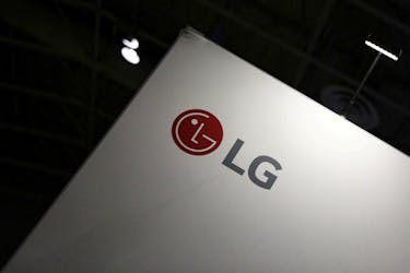 The logo of South Korean multinational electronics company LG is displayed at the Collision conference in Toronto, Ontario, Canada June 23, 2022.