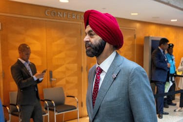 World Bank Group President Ajay Banga arrives for the G-20 Finance Ministers and Central Bank Governors' Meeting at the IMF and World Bank’s 2024 annual Spring Meetings in Washington, U.S., April 18, 2024.
