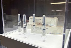 Boxes of messenger RNA (mRNA) vaccines against the coronavirus disease (COVID-19) developed by Walvax Biotechnology and Abogen Biosciences are pictured at a display at Abogen Biosciences' headquarters in Suzhou, China April 1, 2024.