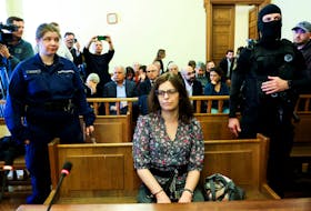 Italian teacher Ilaria Salis, facing charges for taking part in an anti-fascist assault on far-right activists, appears in a court, in Budapest, Hungary, March 28, 2024.