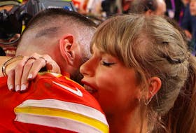 Taylor Swift and Travis Kelce embrace after the Super Bowl in February. More recently, the pair has been spotted taking in acts at Coachella. Brian Snyder • Reuters file