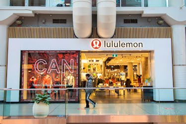 A Lululemon store in the CF Toronto Eaton Centre shopping mall in Toronto, Ontario, Canada December 13, 2021. 
