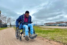 Antwaun Rolle, who has cerebral palsy and uses a wheelchair, has been studying political science at UPEI since 2018. He says that for the past six years he has been facing ongoing accessibility challenges on campus. Thinh Nguyen • The Guardian