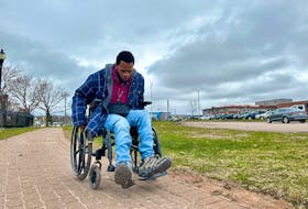 Antwaun Rolle, who has cerebral palsy and uses a wheelchair, has been studying political science at UPEI since 2018. He says that for the past six years he has been facing ongoing accessibility challenges on campus. Thinh Nguyen • The Guardian