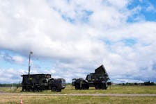 German Patriot air defence system units are seen at the Vilnius airport, ahead of a NATO summit, in Vilnius, Lithuania July 10, 2023.