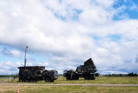 German Patriot air defence system units are seen at the Vilnius airport, ahead of a NATO summit, in Vilnius, Lithuania July 10, 2023.