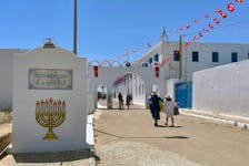 Jewish worshippers arrive at the Ghriba synagogue, during an annual pilgrimage in Djerba, Tunisia May 18, 2022. 