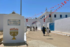 Jewish worshippers arrive at the Ghriba synagogue, during an annual pilgrimage in Djerba, Tunisia May 18, 2022. 