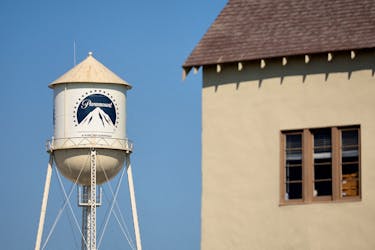 A view of Paramount Studios's water tank as SAG-AFTRA members walk the picket line outside during their ongoing strike, in Los Angeles, California, U.S., September 26, 2023.