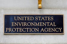 Signage is seen at the headquarters of the United States Environmental Protection Agency (EPA) in Washington, D.C., U.S., May 10, 2021.