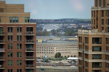 The Pentagon building is seen in Arlington, Virginia, U.S, April 6, 2023.