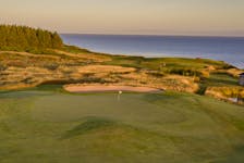 The No. 11 green at Northumberland Links Golf Club overlooking the Northumberland Strait. The course lost “50 acres of forest” following post-tropical storm Fiona in 2022. - CONTRIBUTED