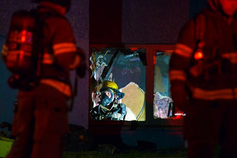 Firefighters were called out to a fire at an office building in east-end St. John's Friday night. Keith Gosse/The Telegram