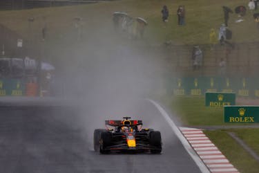 Formula One F1 - Chinese Grand Prix - Shanghai International Circuit, Shanghai, China - April 19, 2024 Red Bull's Max Verstappen during the sprint qualifying