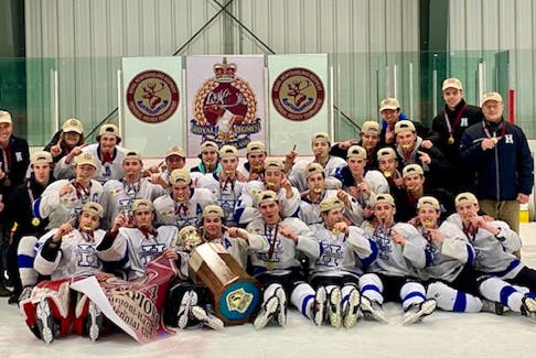 The Holy Heart Highlanders boys’ team emerged as winners in the 2024 Royal Newfoundland Regiment Memorial High School Hockey Tournaments. - Contributed