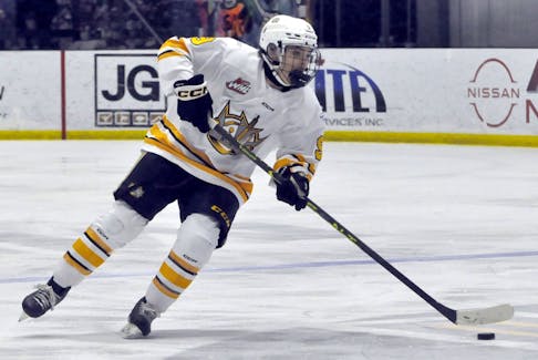 Brandon Wheat Kings forward Jaxon Jacobson had a dominant season in the Manitoba Under-18 ‘AAA’ Hockey League, scoring 37 goals and 106 points in 35 games with the team in 2023-24. Jacobson and the Wheat Kings were the favourites to win the Telus Cup going into the Membertou event this week. CONTRIBUTED/JULES XAVIER, BRANDON SUN