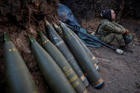A serviceman of the 1148th separate artillery brigade of Air Assault Troops of Ukraine prepares a M777 howitzer to fire towards Russian troops, amid Russia's attack on Ukraine, in Donetsk region, Ukraine April 20, 2024. Radio Free Europe/Radio Liberty/Serhii Nuzhnenko via