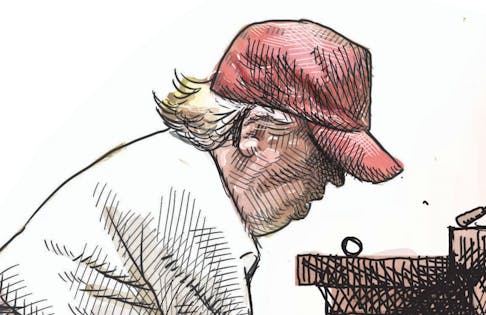 Tease for Michael de Adder's editorial cartoon for Wednesday, April 24, 2024.