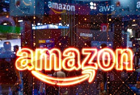 The logo of Amazon is seen at the Viva Technology conference dedicated to innovation and startups at Porte de Versailles exhibition center in Paris, France, June 15, 2023.