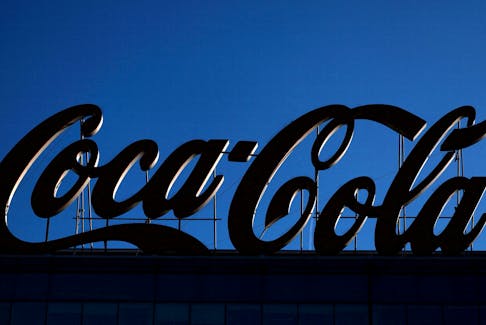 A Coca Cola logo is pictured in Brussels, Belgium March 4, 2024.