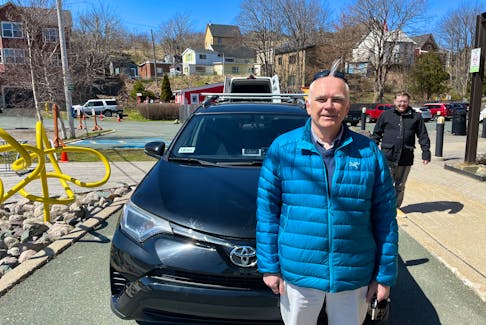 Gary Noftall is St. John's first Uber driver. Noftall picked up Brad Gushue and Mark Nichols of Team Gushue to bring them to Uber's official launch in Quidi Vidi Village on Tuesday, April 23. Cameron Kilfoy • The Telegram