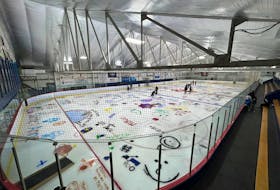 The ice surface at the Université Sainte-Anne arena is transformed into a colourful and loving memorial to friends and family who have passed away. The Paint the Ice Clare event is held annually. CONTRIBUTED