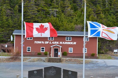 The Town of Lark Harbour is mourning the loss of two lobster fishermen who died while setting lobster traps on Sunday, April 21, 2024. Flags at the town hall have been lowered to half-mast. – Diane Crocker/SaltWire