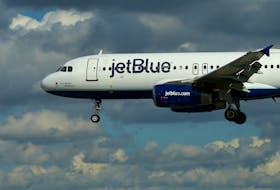 A JetBlue aircraft comes in to land at Long Beach Airport in Long Beach, California, U.S., January 24, 2017.  