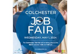 The Colchester Job Fair, hosted by Futureworx, is coming to town on Wednesday, May 1 from 1 p.m. to 4 p.m. at the Rath Eastlink Community Centre