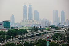 A general view of the city skyline of Jakarta, the capital city of Indonesia, October 30, 2021.