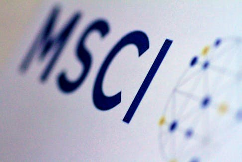 The MSCI logo is seen in this June 20, 2017 illustration photo.