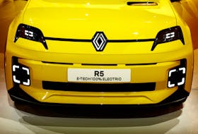 The new Renault 5 E-Tech electric car is unveiled during a pre Geneva show event in Aubervilliers, near Paris, France, February 12, 2024.