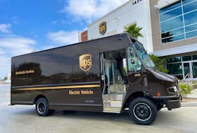 United Parcel Service's (UPS) newly launched electric delivery truck is seen in Compton, California, U.S., September 13, 2023.