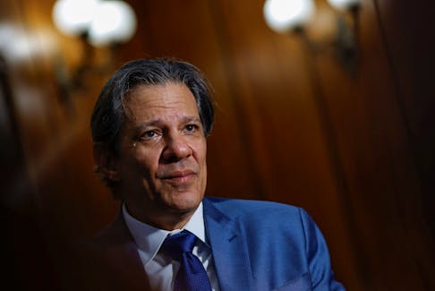 Brazil's Finance Minister Fernando Haddad attends an interview with Reuters in Brasilia, Brazil, October 18, 2023.