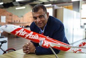 Tony Fernandes, the CEO of AirAsia's parent company, Capital A, attends an interview with Reuters in Sepang, Malaysia February 26, 2024.