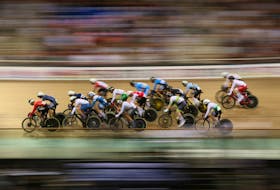 Cycling - Tissot UCI Track World Championships 2022 - The National Velodrome, Saint-Quentin-En-Yvelines, France - October 16, 2022  General view during the Men's Elimination Race
