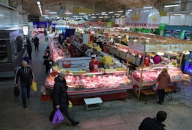 A general view shows a food market in Saint Petersburg, Russia, November 10, 2023.