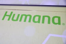 Signage for Humana Inc. is pictured at a health facility in Queens, New York City, U.S., November 30, 2021.