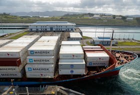 Hong Kong LICA MAERSK container ship transits through Agua Clara Locks at the Panama Canal, on the outskirts of Panama City, Panama, April 11, 2024.