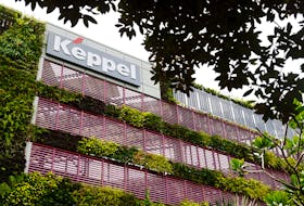 A view of Keppel signage outside their building in Singapore June 28, 2023.