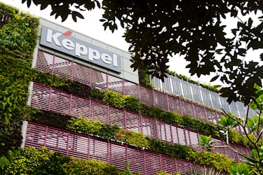 A view of Keppel signage outside their building in Singapore June 28, 2023.