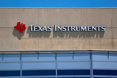 A Texas Instruments Office is shown in San Diego, California, U.S., April 24, 2018. 