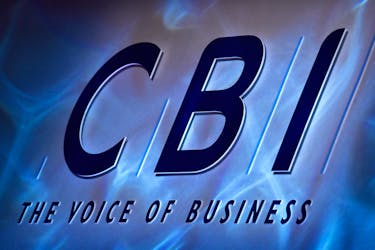 A Confederation of British Industry (CBI) logo is seen during their annual conference in London, Britain November 9, 2015.