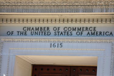 The United States Chamber of Commerce building is seen in Washington, D.C., U.S., May 10, 2021.