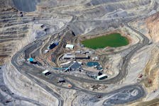 An aerial view of Anglo American's Los Bronces copper mine at Los Andes Mountain range, near Santiago city, Chile on November 17, 2014.  