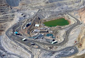 An aerial view of Anglo American's Los Bronces copper mine at Los Andes Mountain range, near Santiago city, Chile on November 17, 2014.  