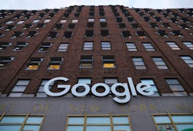 The logo for Google LLC is seen at their office in Manhattan, New York City, New York, U.S., November 17, 2021.